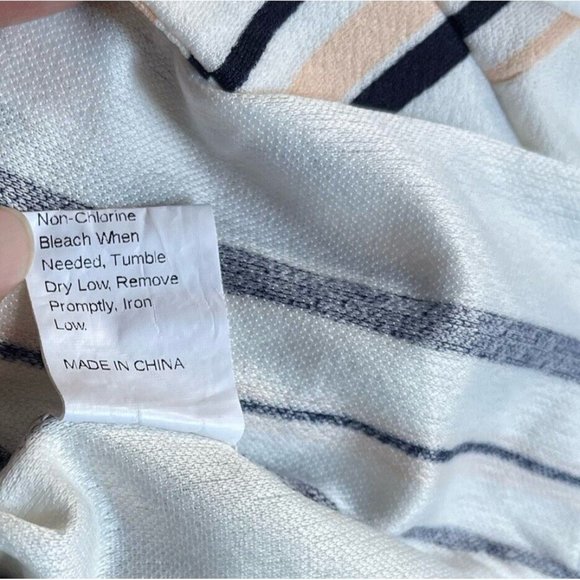 Shein Women Dress Pants Size S Color White Black Beige Stripe - Picture 13 of 15